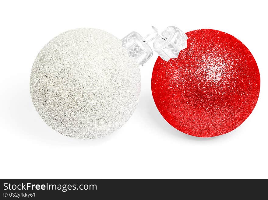 A Christmas decoration ball isolated