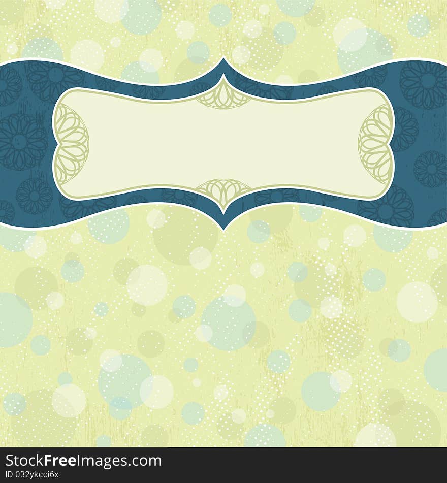 Label on beige background, vector illustration