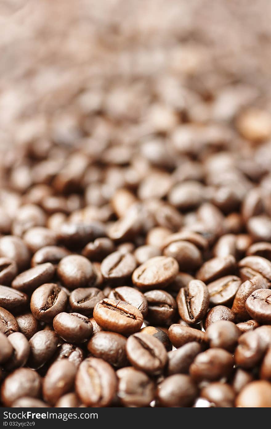 Roasted coffee beans background