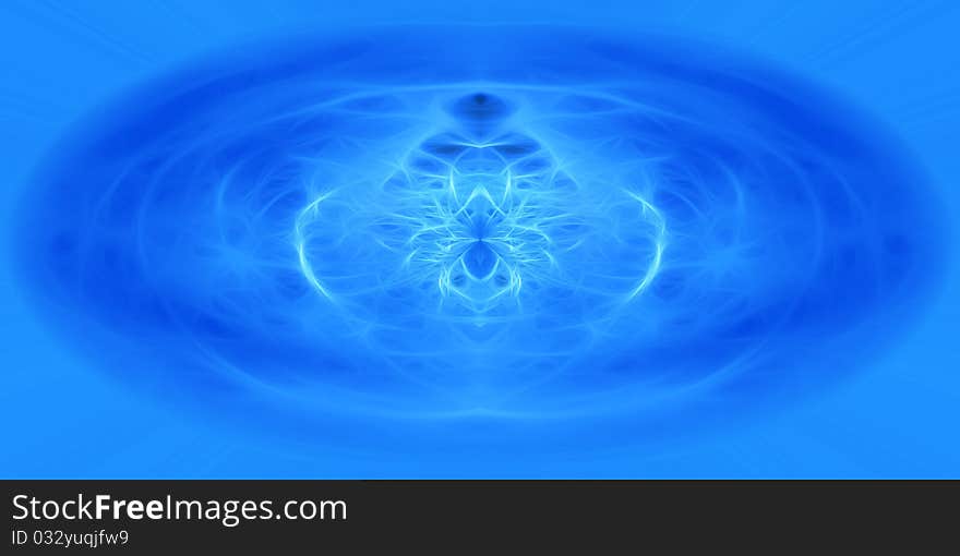 Abstract blue radial circular pattern