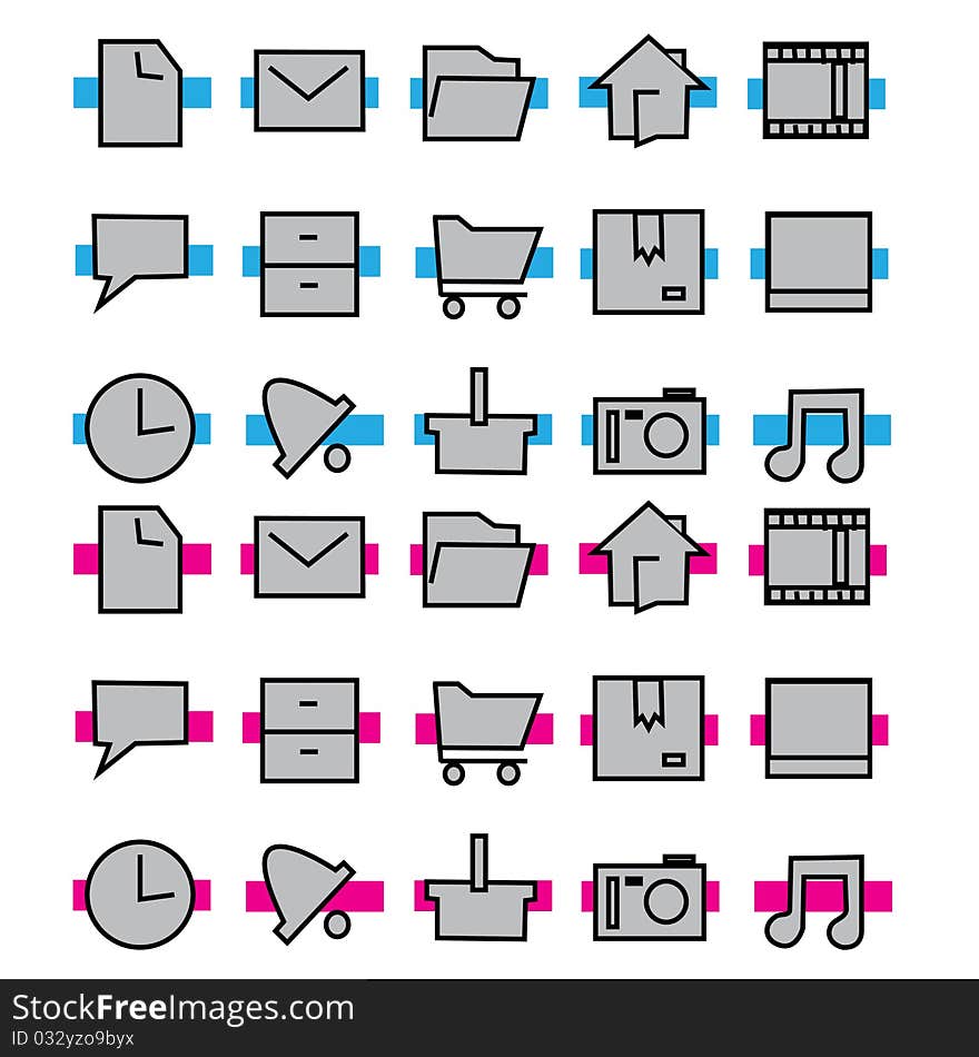 Nouve icons. Media and Electronic icon graphics. Nouve icons. Media and Electronic icon graphics