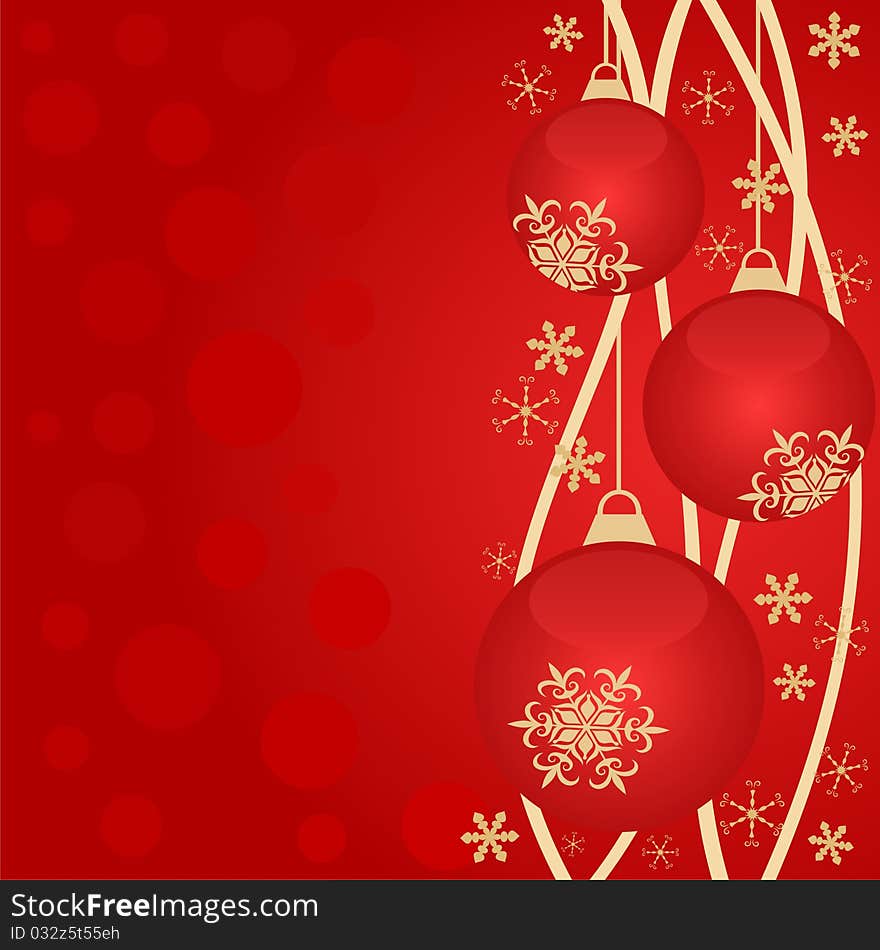 New Year greeting card with holiday decorations and space for Your text