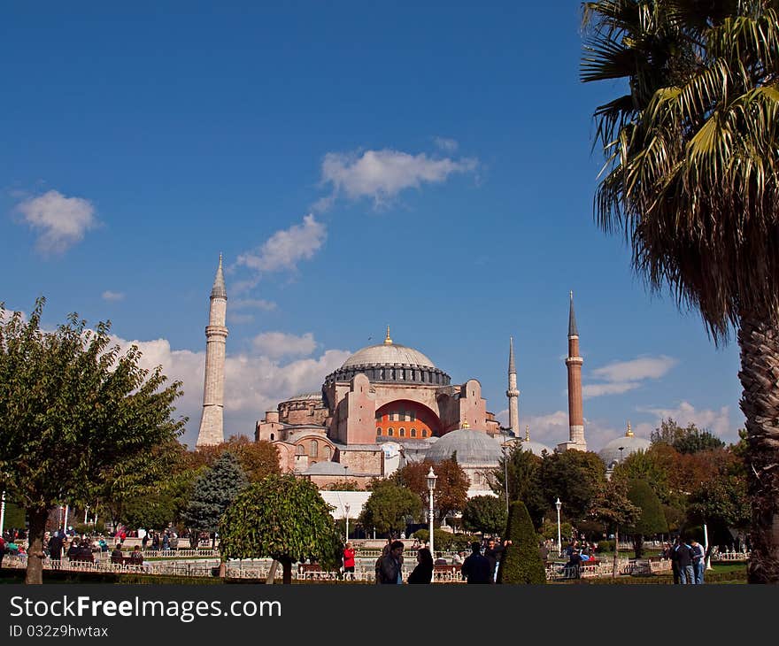 Haghia Aya Sophia. Famous mosque in Istanbul, Turkey.