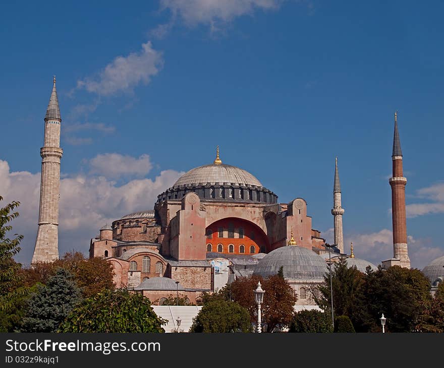 Haghia Aya Sophia. Famous mosque in Istanbul, Turkey.