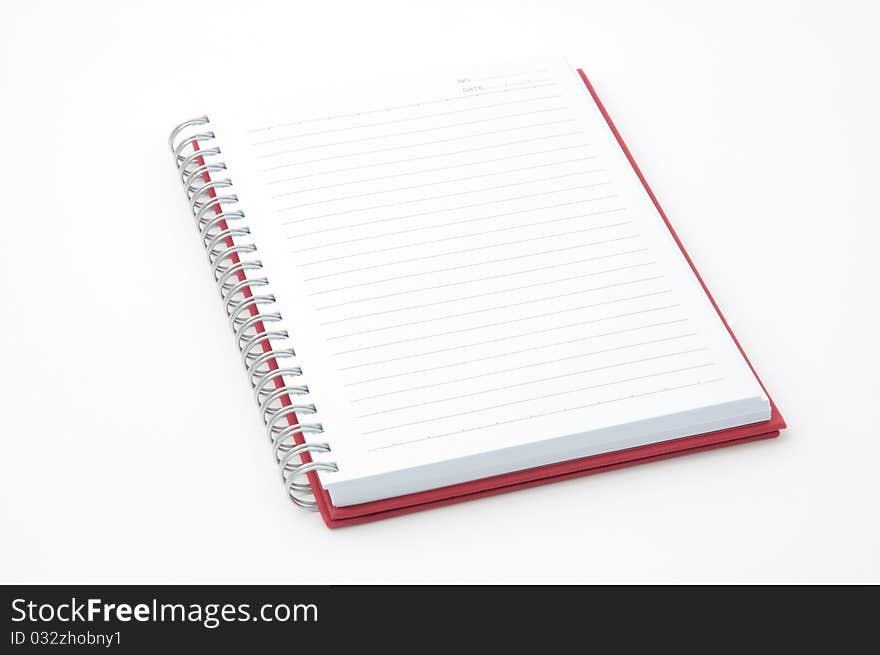 Open Red Note Book