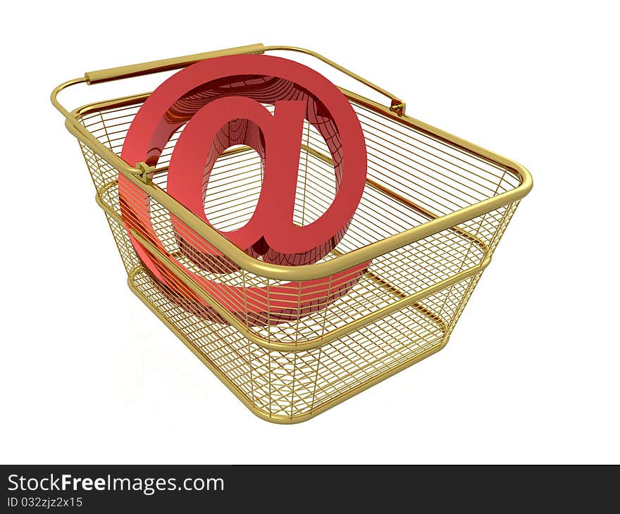 Mail sign in the basket