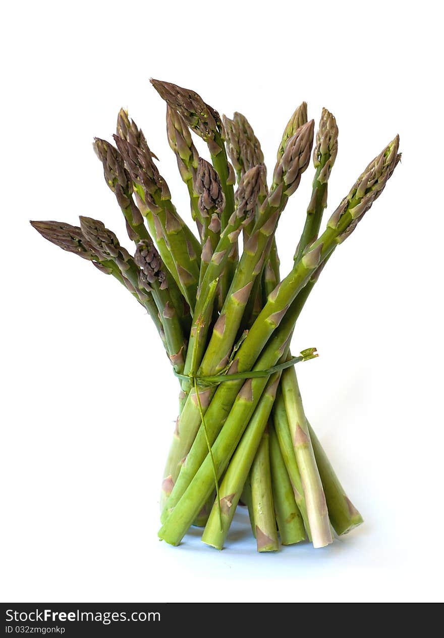 Asparagus isolated on white with soft shadow