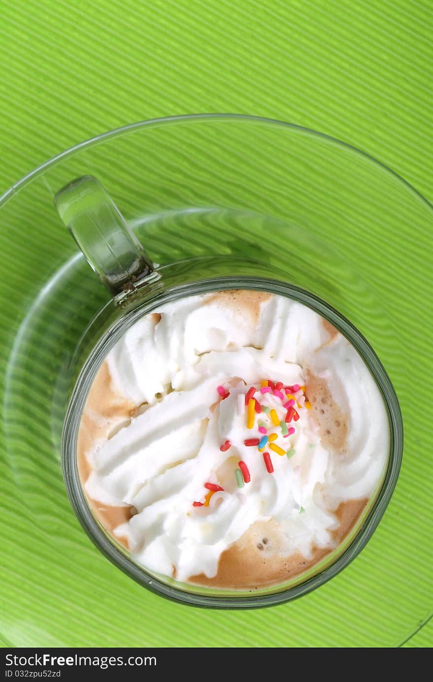 Close-up of a delicious cup of coffee