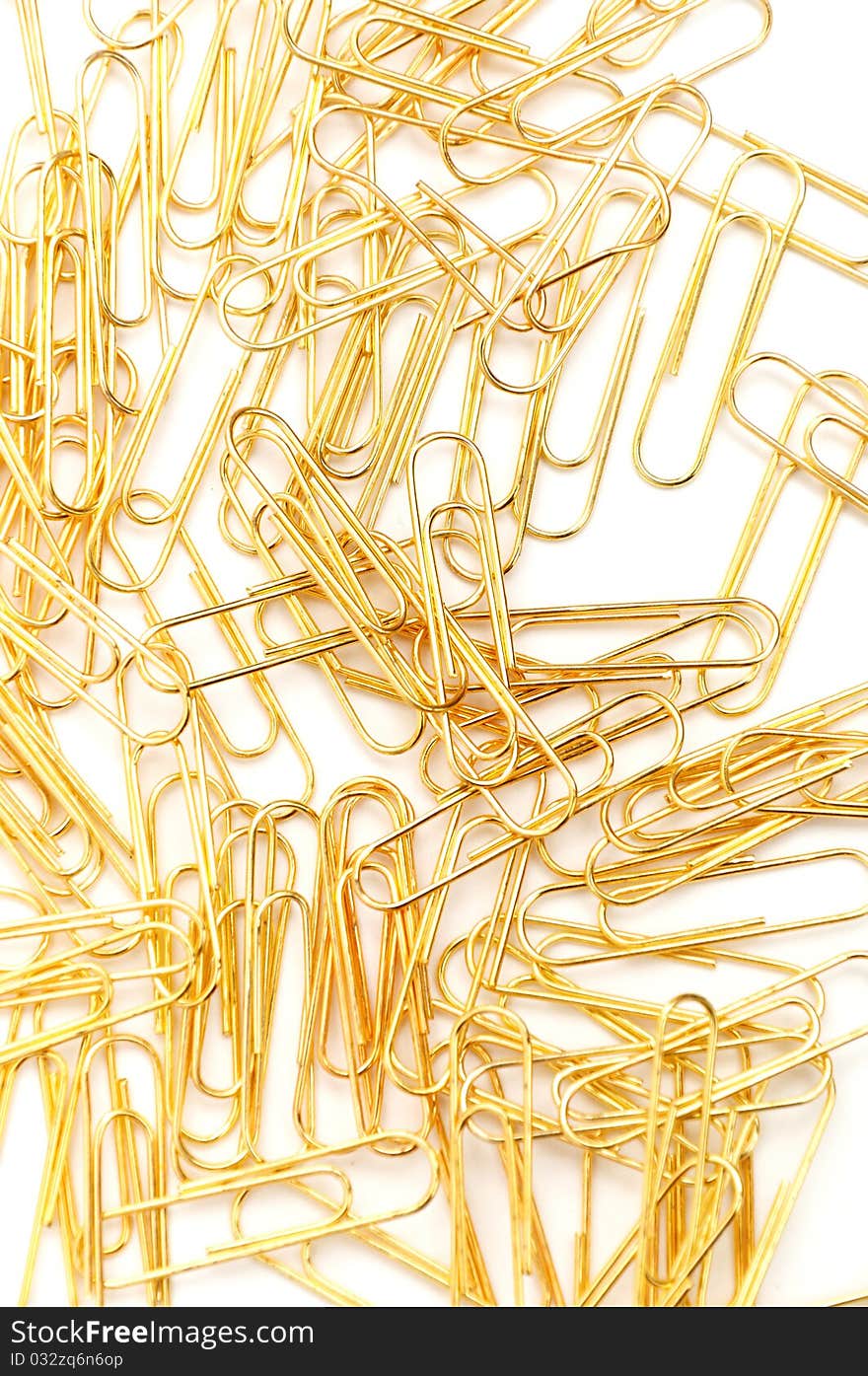 Gleaming Golden Paperclip