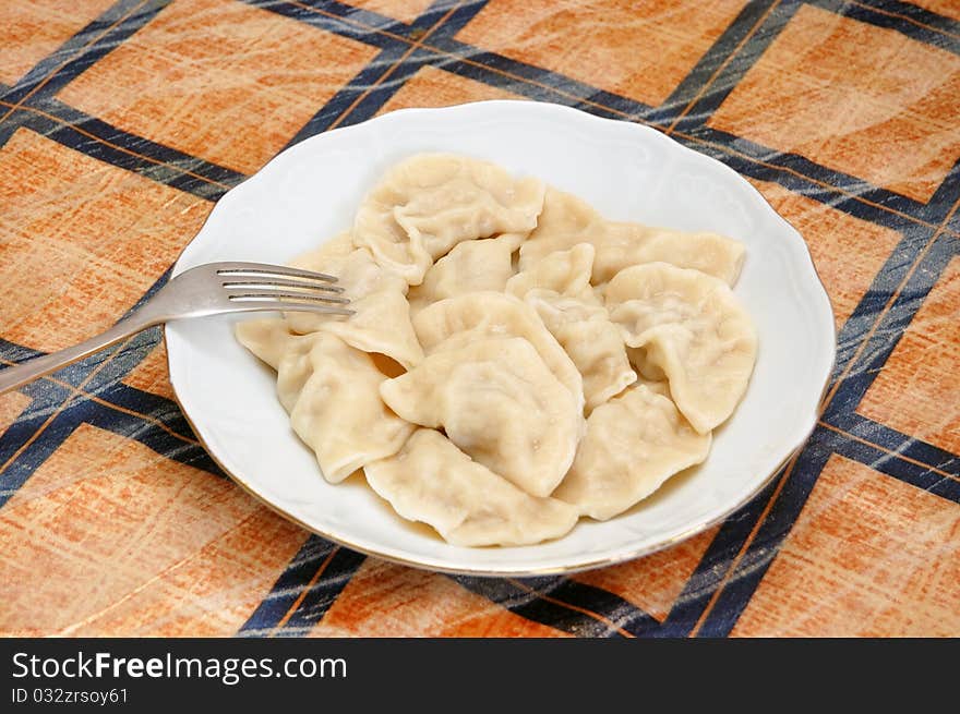 Meat dumplings on a plate