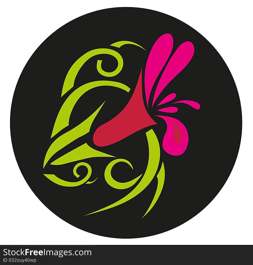 Vector tattoo flower