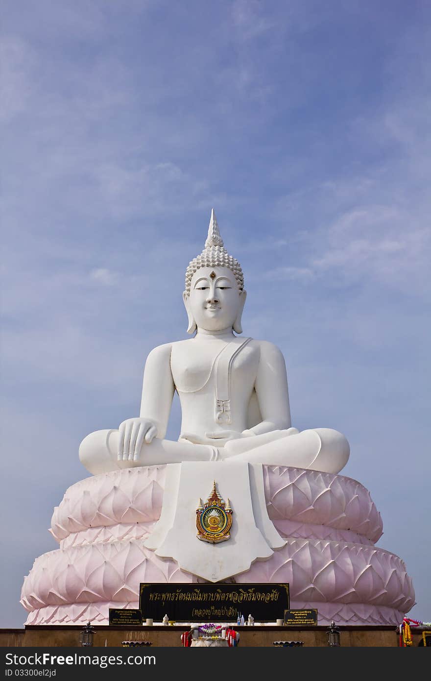 Buddha statue in temple Saraburi of Thailand