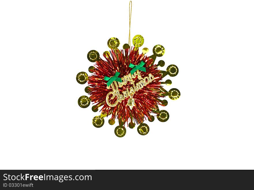 Christmas Decoration photo on the white background