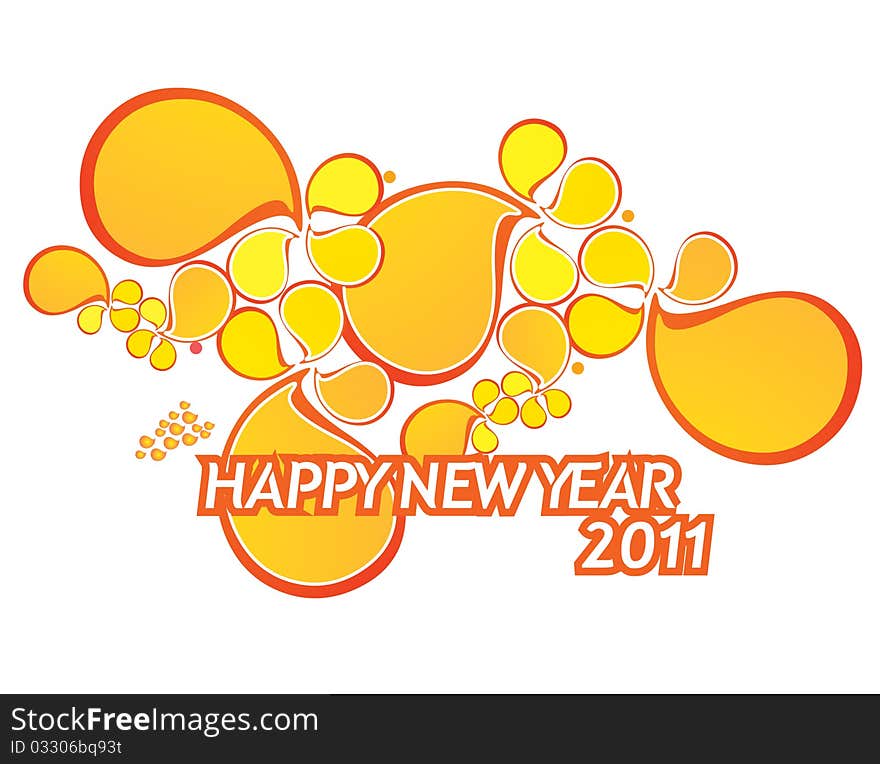 Happy New Year 2011 Illustration