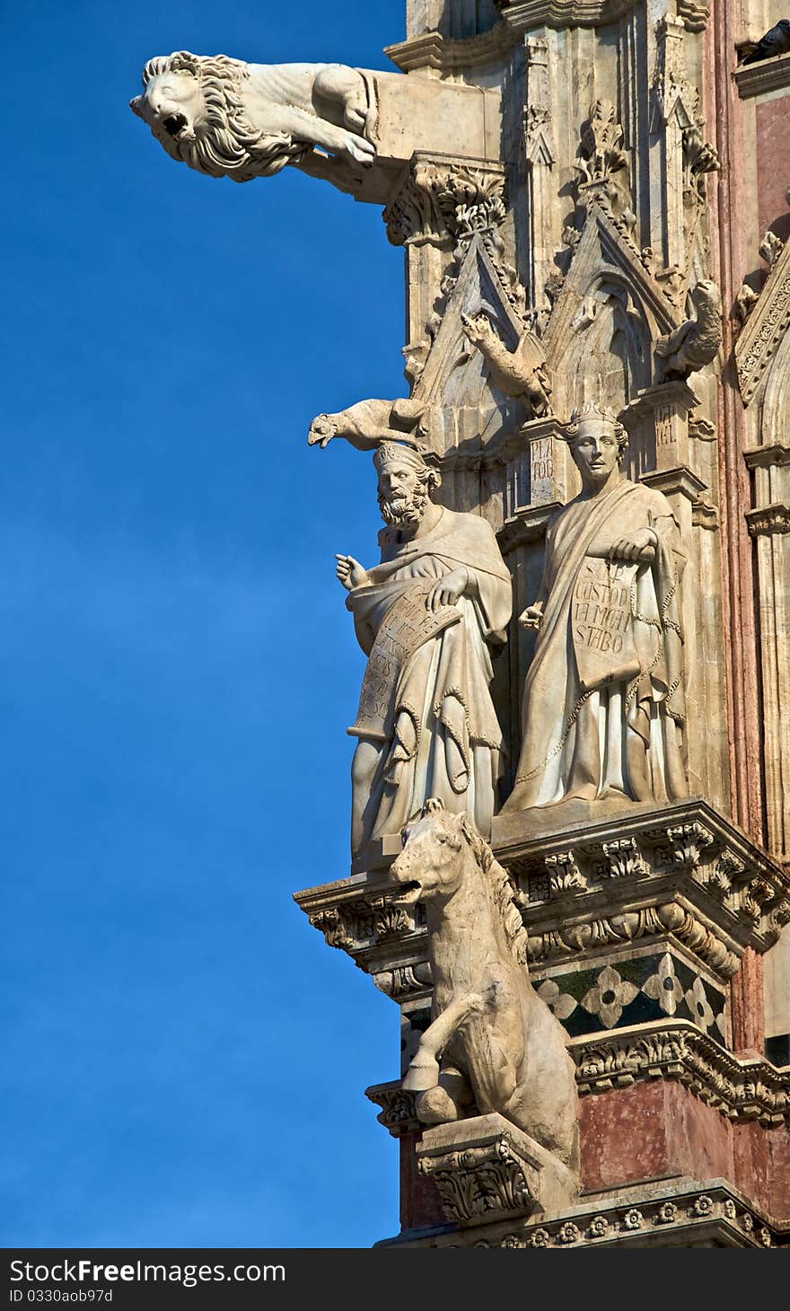 Detail of freize on Siena Duomo. Detail of freize on Siena Duomo