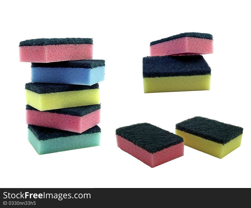 A selection of kitchen sponges