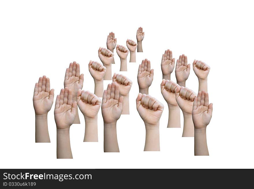 Isolate hands sign or body sign