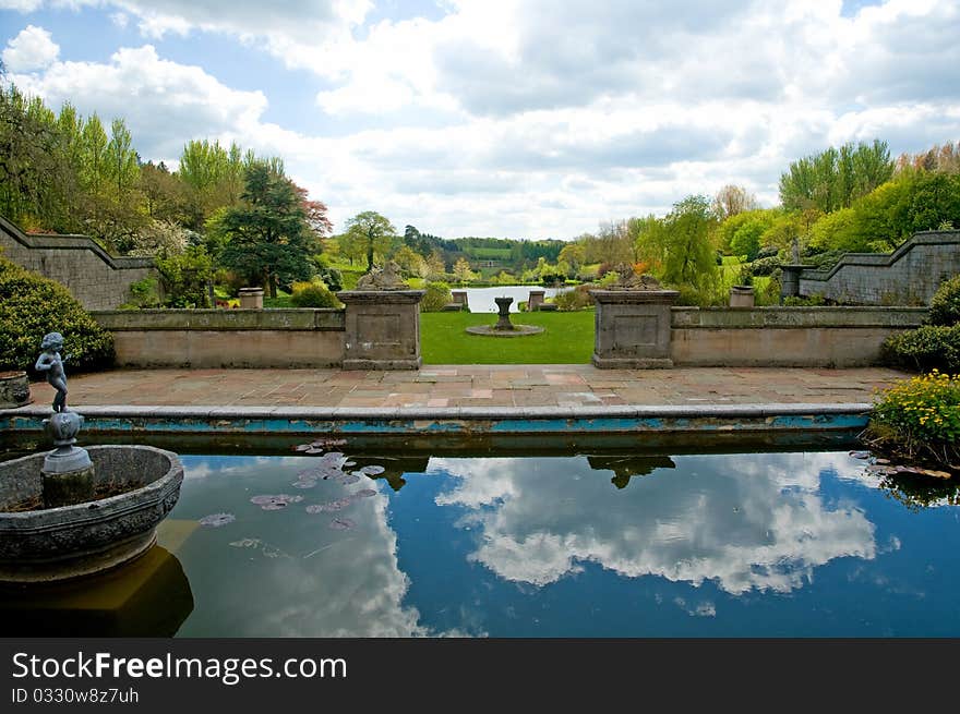 Garden Pond And Reflections