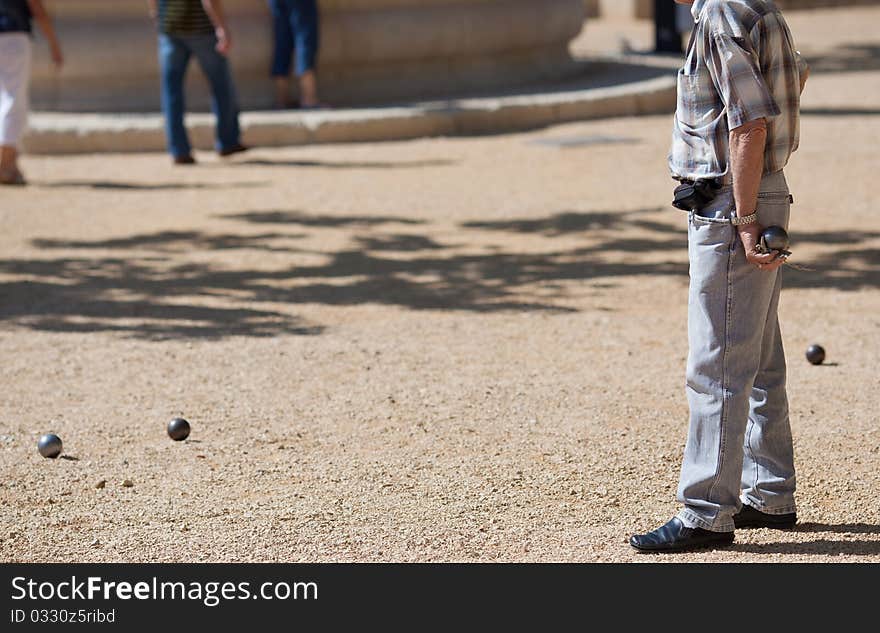 Boules (Petanque) game, French riviera