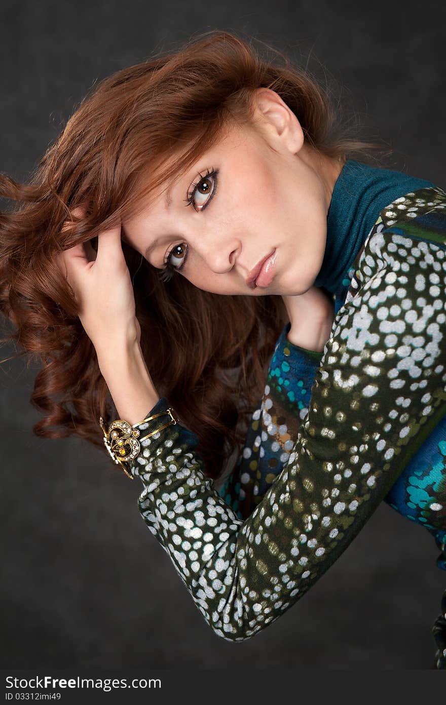 Close-up portrait of a beautiful woman