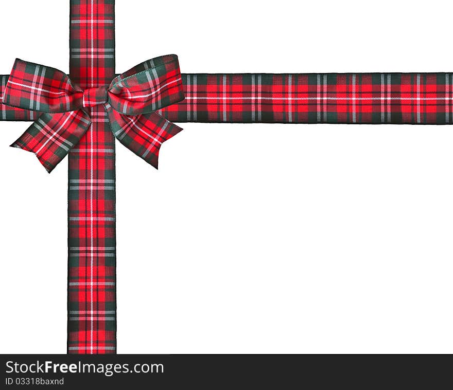 Original Scottish style bow. For illustration and editing. Original Scottish style bow. For illustration and editing