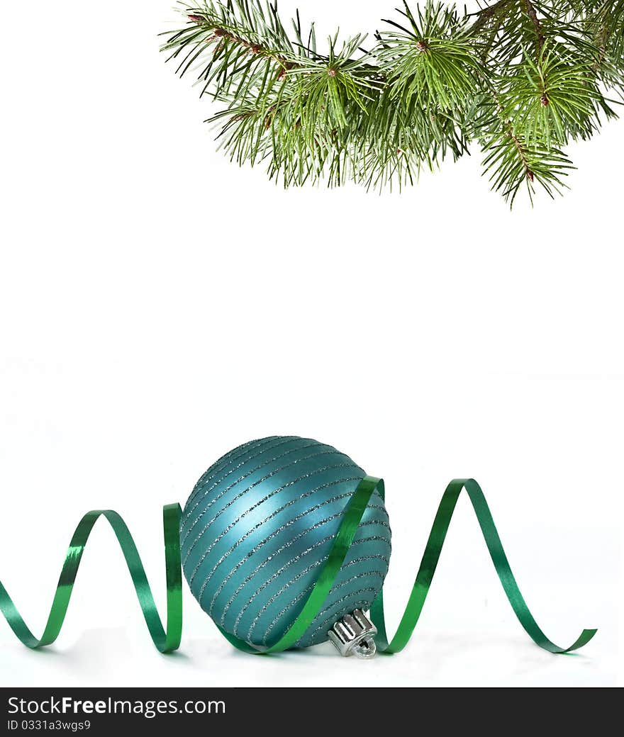 Christmas ball and christmas tree