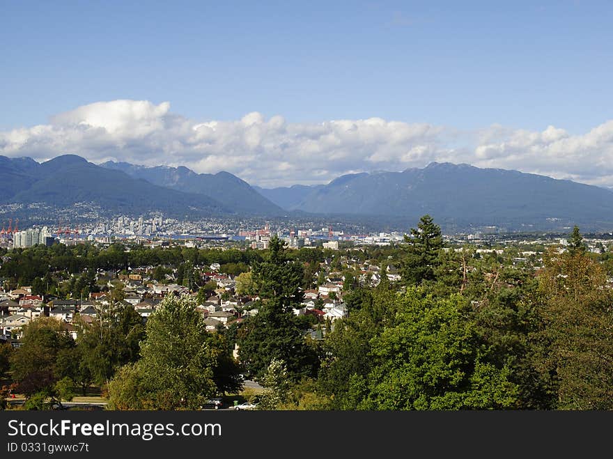 Vancouver View from Queen Elizabeth Park. Vancouver View from Queen Elizabeth Park