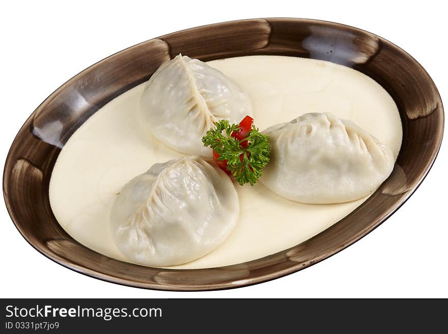 Oriental meat dumplings