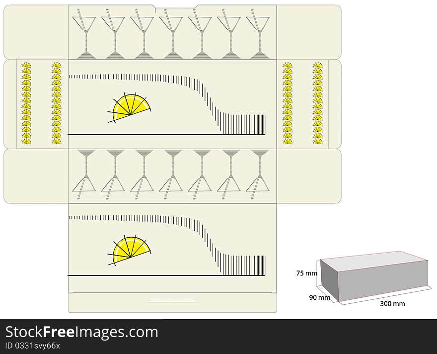 Template for box design.Universal template for greeting card, web page, background