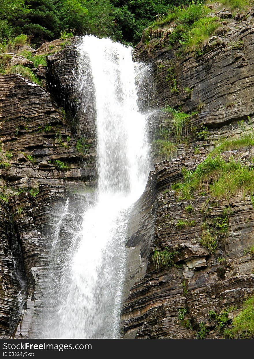 A waterfall in the forest