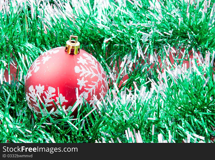 Colored objects for decorating the Christmas and New Year. Colored objects for decorating the Christmas and New Year