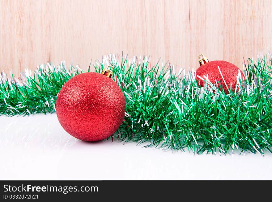 Christmas decoration objects on white background. Christmas decoration objects on white background