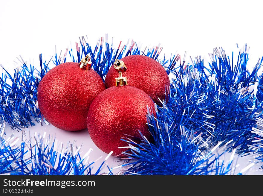 Christmas decoration objects on white background. Christmas decoration objects on white background