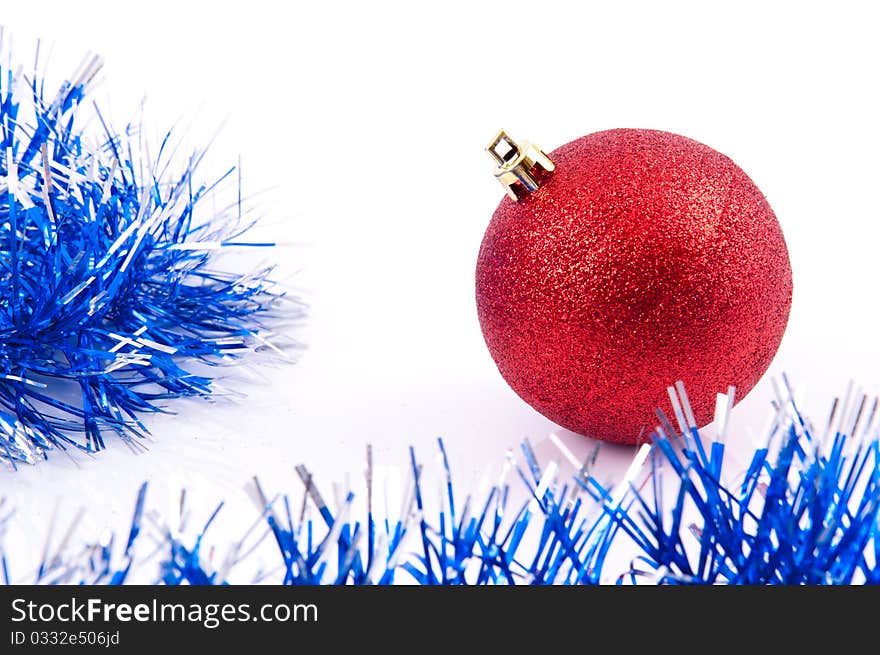 Christmas decoration objects on white background. Christmas decoration objects on white background