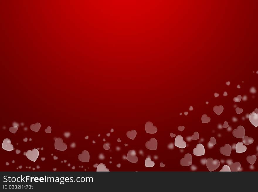 Red Background,with Hearts.