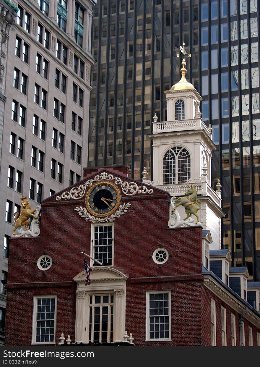Old State House in downtown Boston, Massachusetts. Old State House in downtown Boston, Massachusetts