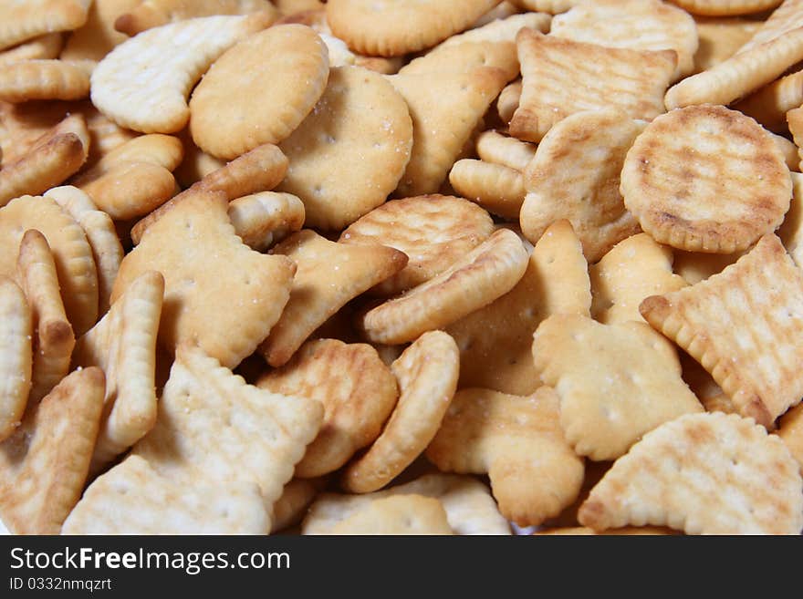 close up of salted crackers