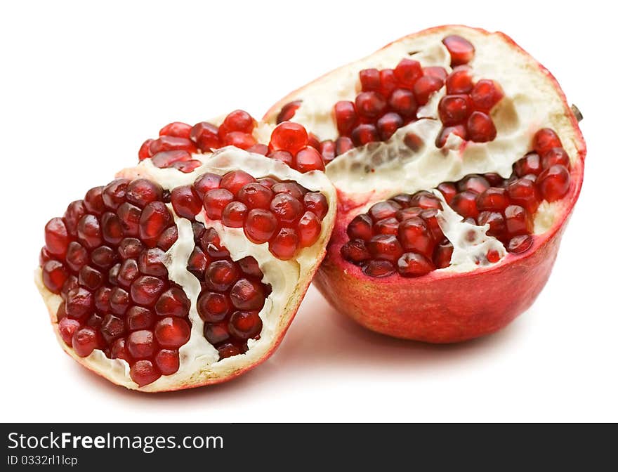 Pomegranate isolated over white