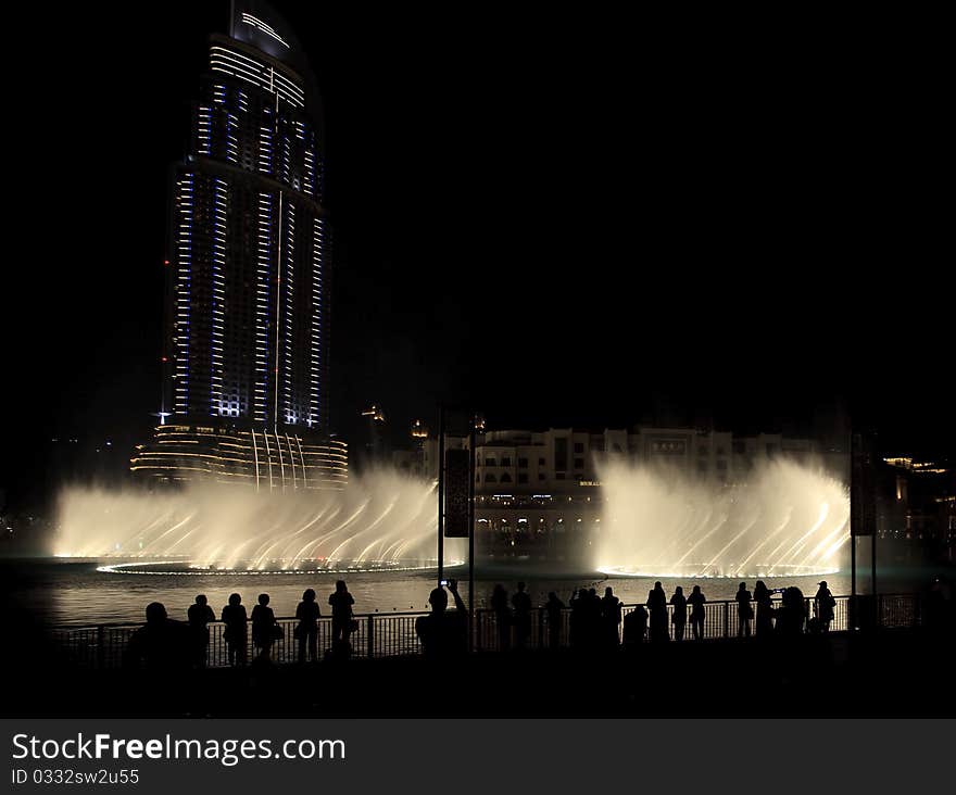 Burj Khalifa Performing Fountain.