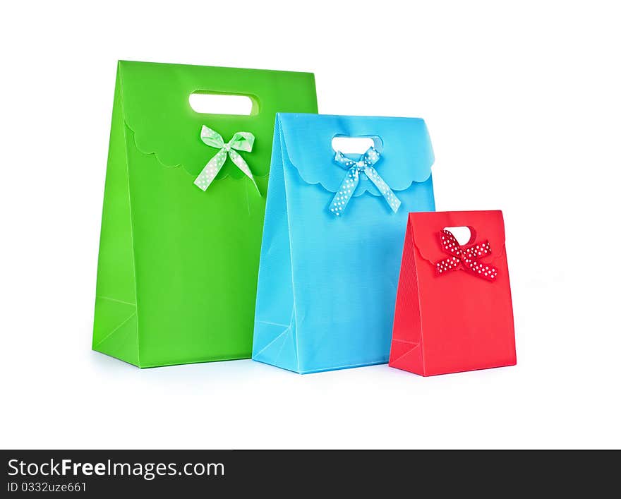 Modern shopping bag, isolated on white background. Modern shopping bag, isolated on white background