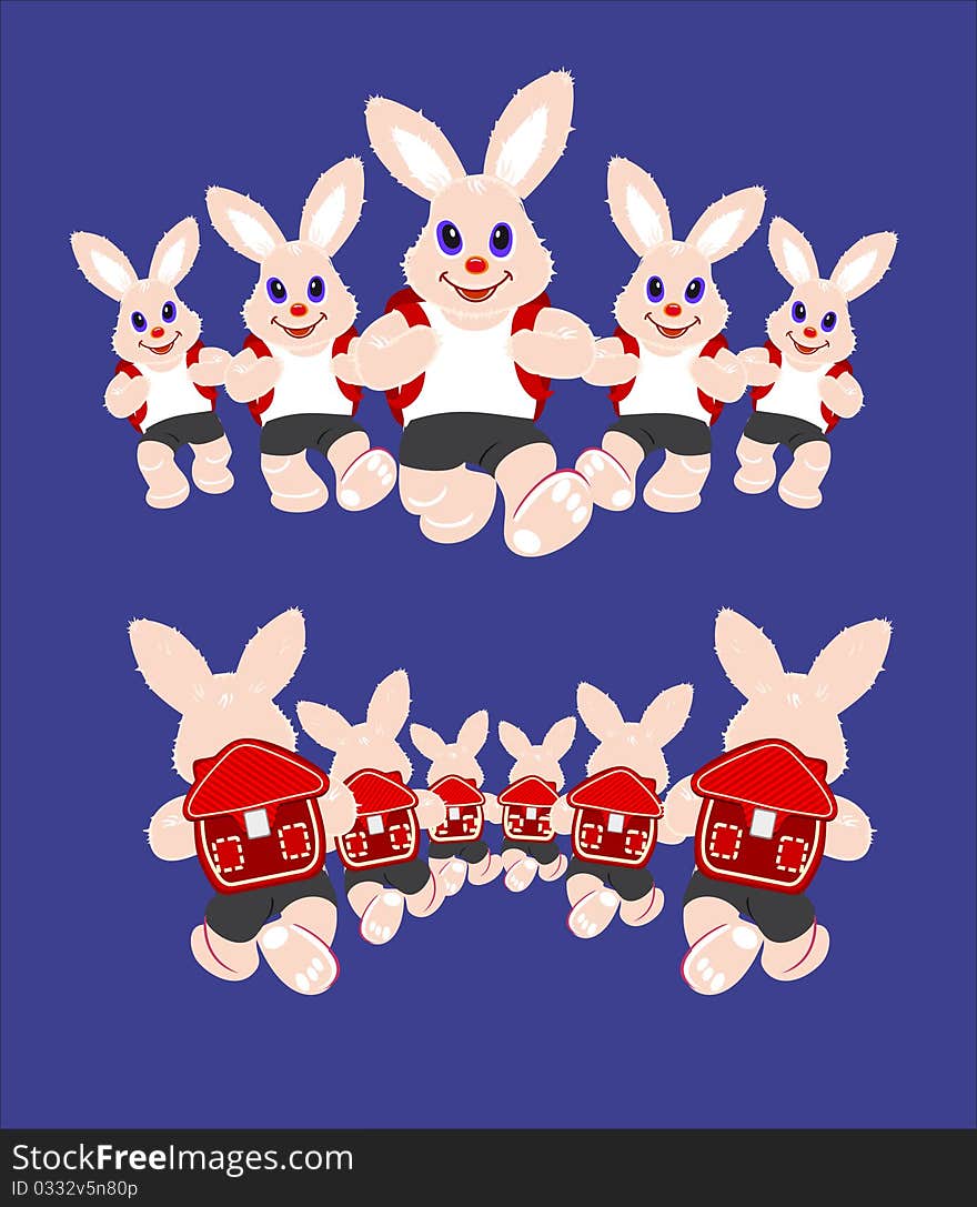 Bunnies running