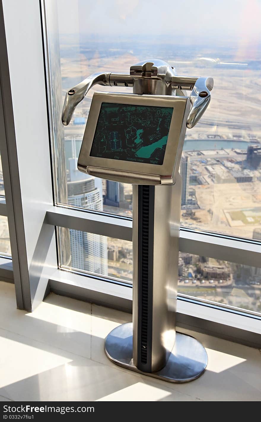 Digital telescope on the lookout Burj Khalifa.