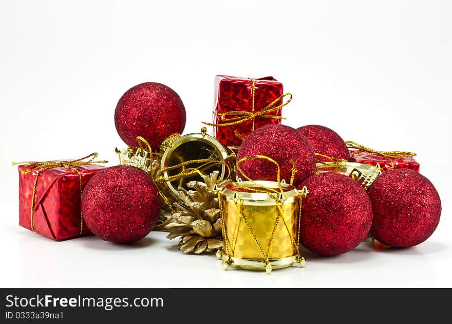 Christmas decoration on a white background