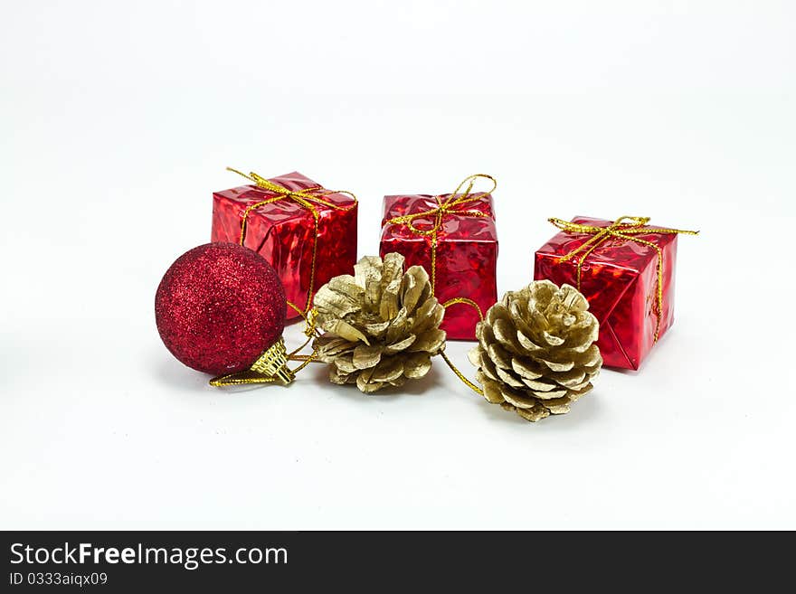 Christmas decoration on a white background