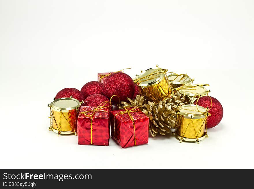 Christmas decoration on a white background