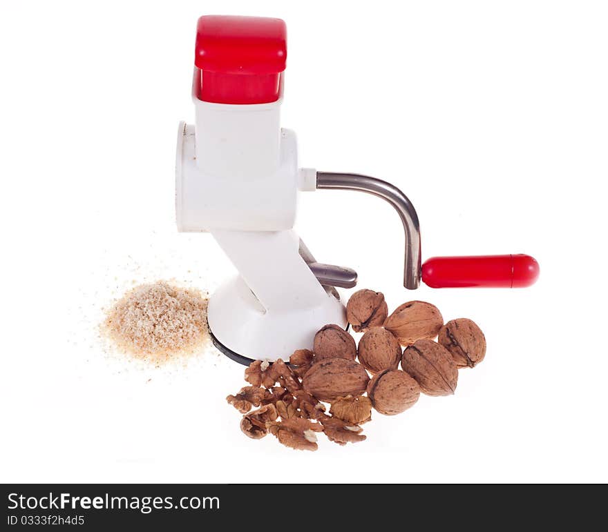 Fresh walnut nuts isolated on the white. Fresh walnut nuts isolated on the white.