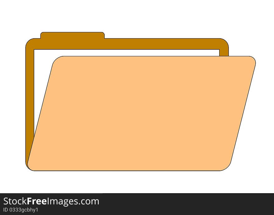 Folder vich document, vector illustration