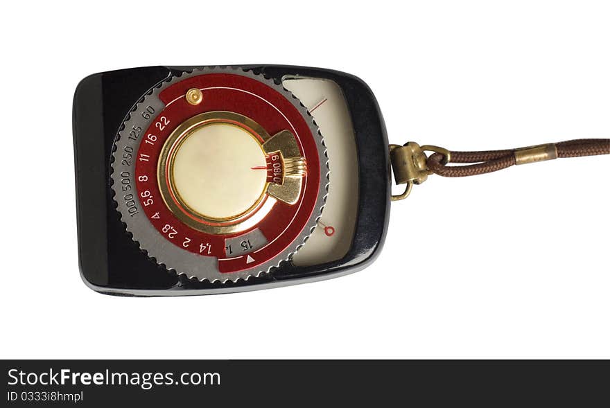 Old exposure meter with clipping path