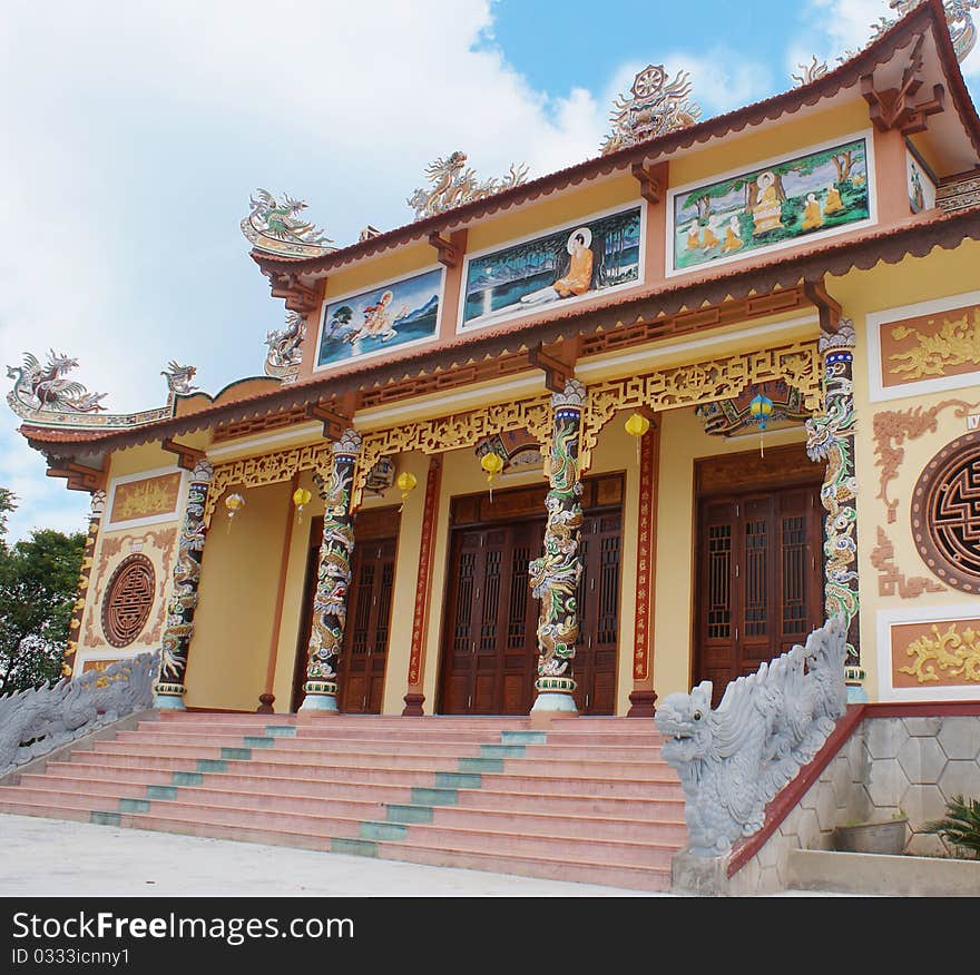 Closeup on pagoda temple in east Asia. Closeup on pagoda temple in east Asia