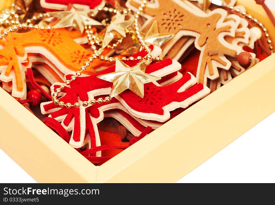 Color christmas decoration  in box